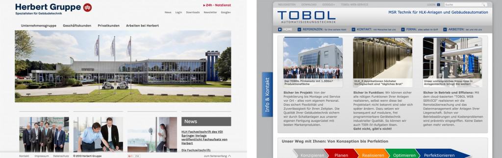 Website der 2ease Kunden Tobol.de und Herbert.de