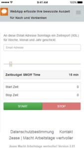 smoff time web app