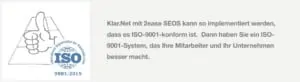 iso 9001 2ease seos management system