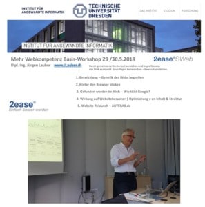 Webkompetenz Seminar Uni Dresden Information 2018 Lauber