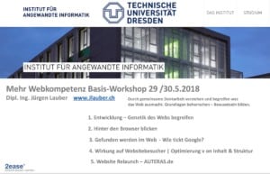 Workshop Uni Dresden Webkompetenz Mai 2018